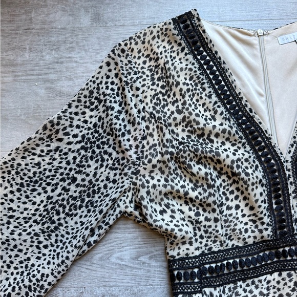 Baltic Born Cha Cha Leopard Print Long Sleeves Maxi Dress Size L - Picture 5 of 14